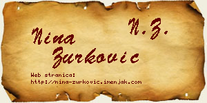 Nina Zurković vizit kartica